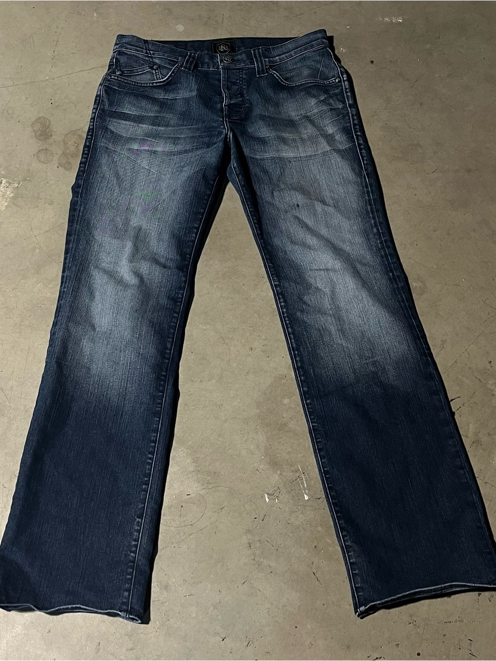 Rock & Republic Men's Dark Blue Bootcut Jeans